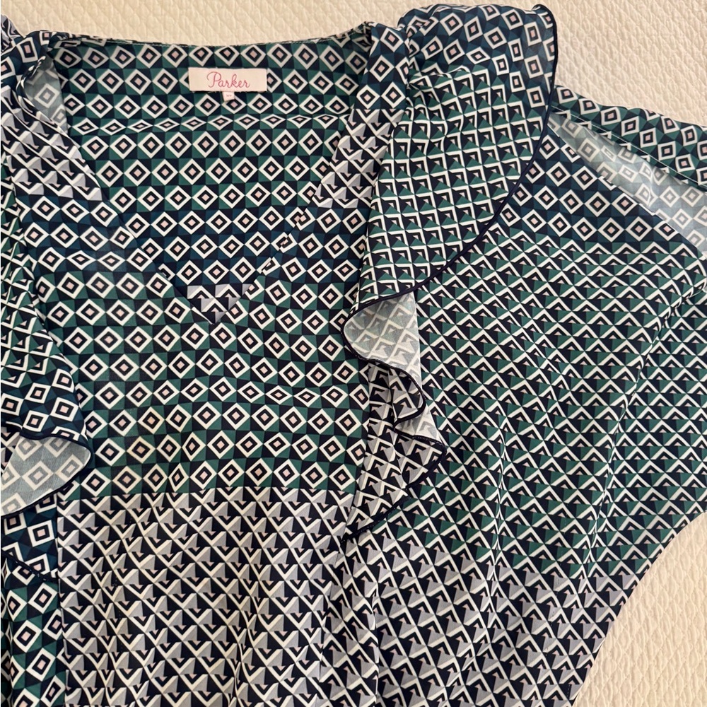 PARKER Luisa Geometric-print‎ Dress 0596 - Picture 3 of 3